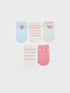 LC Waikiki Floral Baby Girl Booties Socks Pack of 5